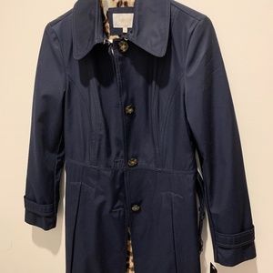 NWT Laundry by Shelli Segal Navy Trench Coat